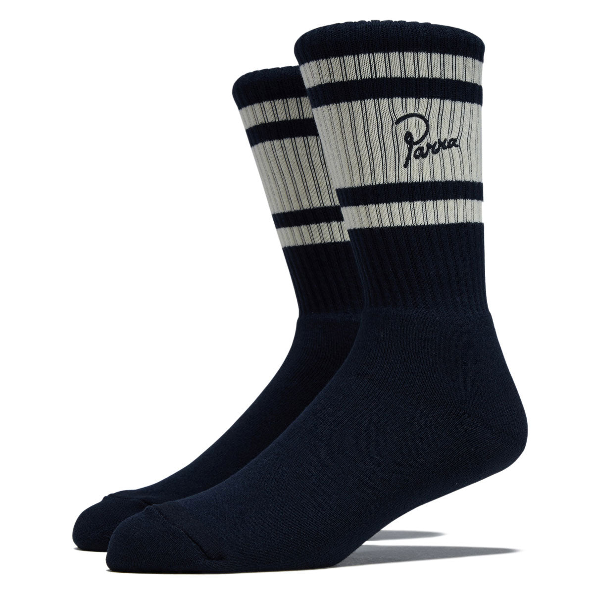 By Parra Signature Striped Crew Socks - Navy Blue image 1
