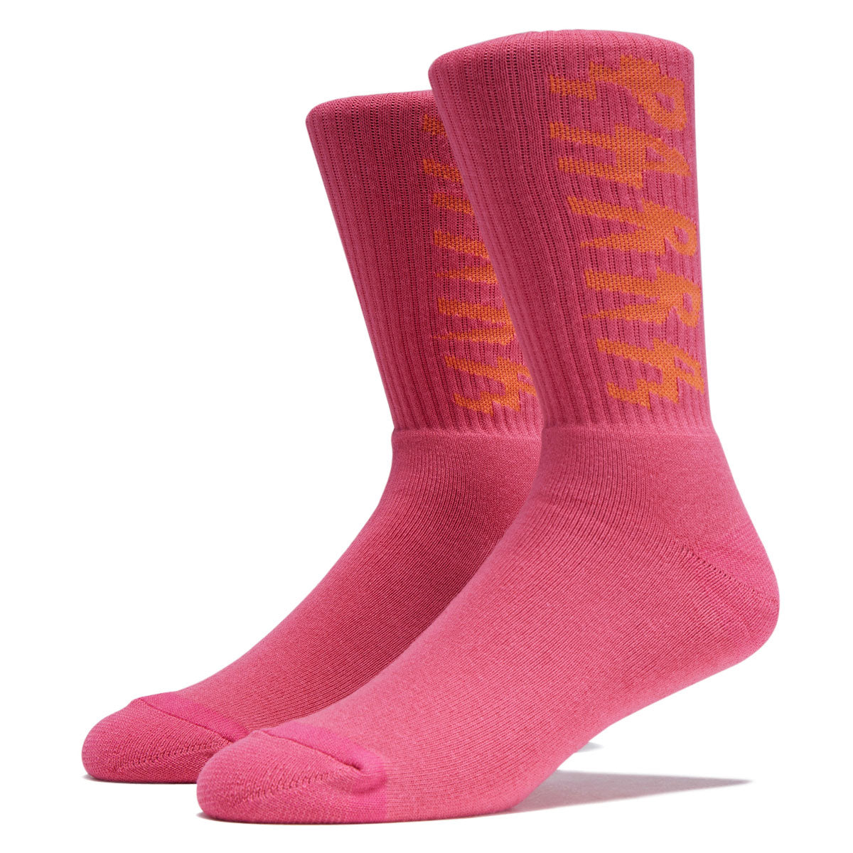 By Parra Spiked Logo Crew Socks - Pink image 1