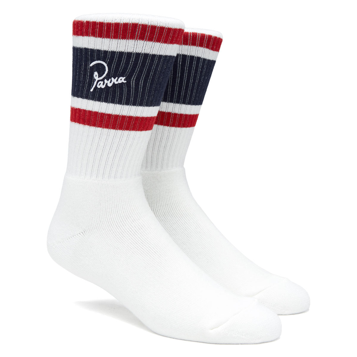 By Parra Signature Striped Crew Socks - White II image 2