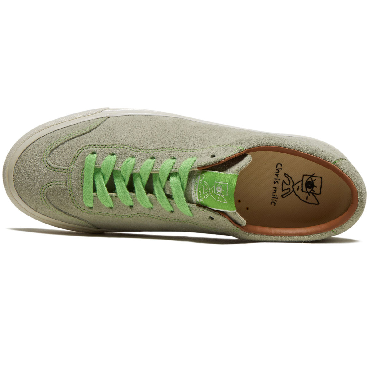 Last Resort AB VM004 Milic Suede Shoes - Green Tint/White image 3