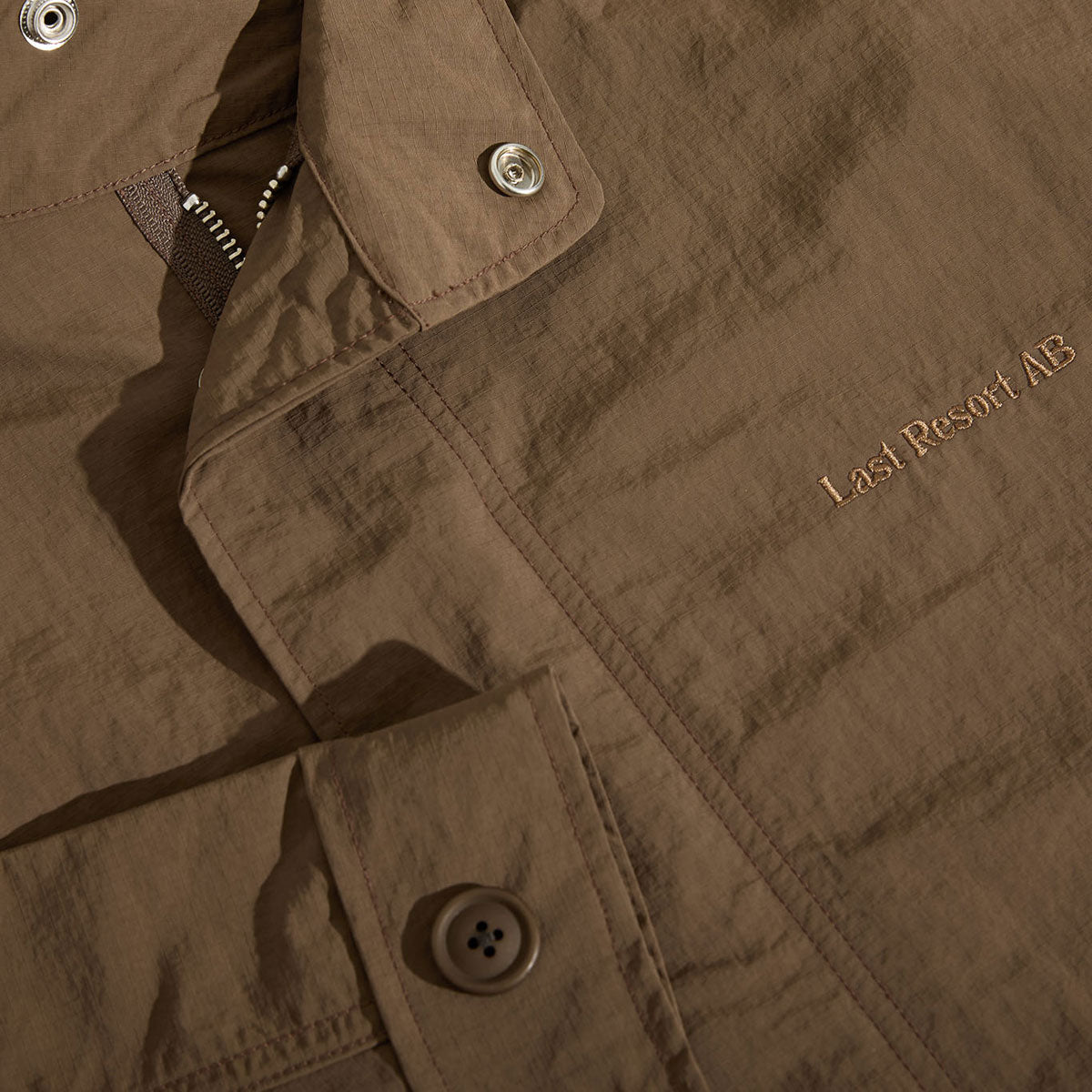 Last Resort AB Cropped Parka Jacket - Brown Khaki image 4