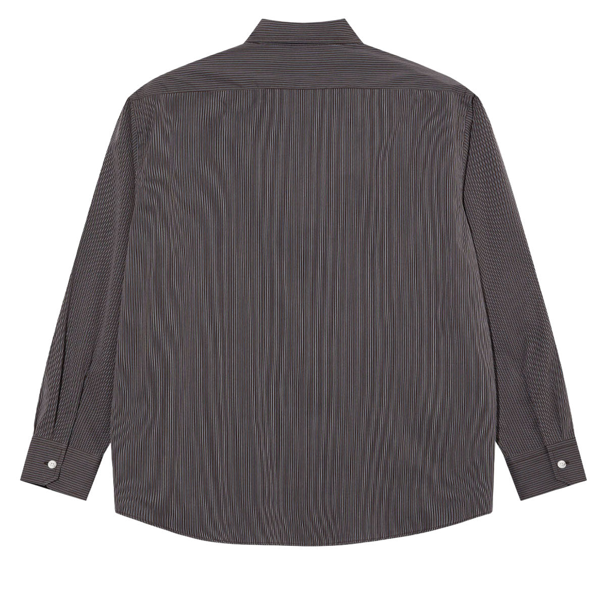 Last Resort AB SM001 Poplin Long Sleeve Shirt - Navy Stripe image 4