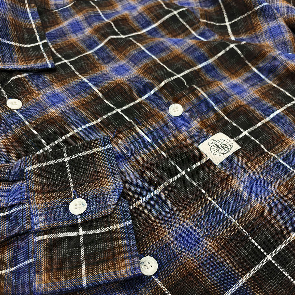 Last Resort AB SM001 Flannel Long Sleeve Shirt - Blue image 3