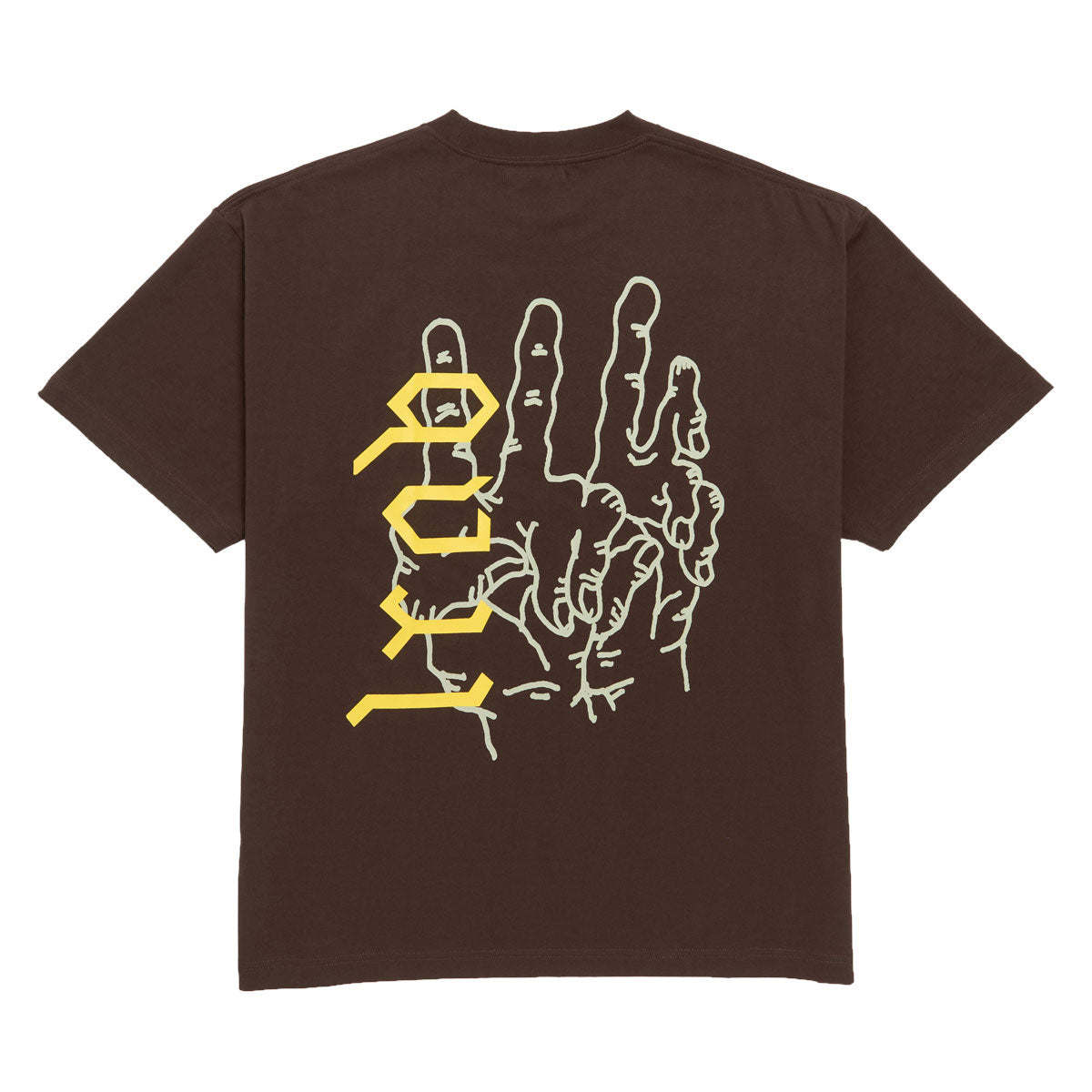 Last Resort AB Peace Hands T-Shirt - Brown image 1