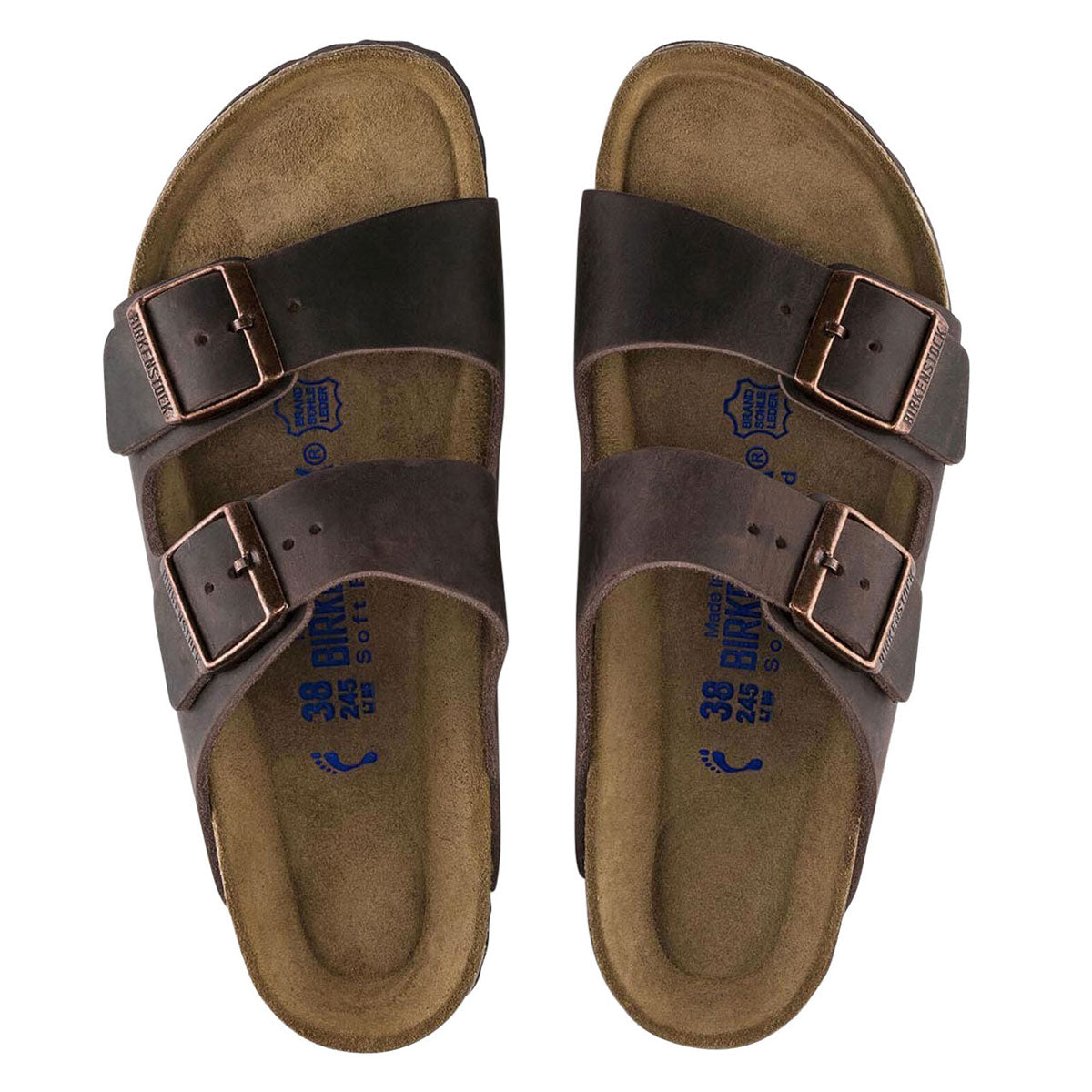 Birkenstock Arizona Soft Footbed Sandals Shoes - Habana Oiled Leather image 3