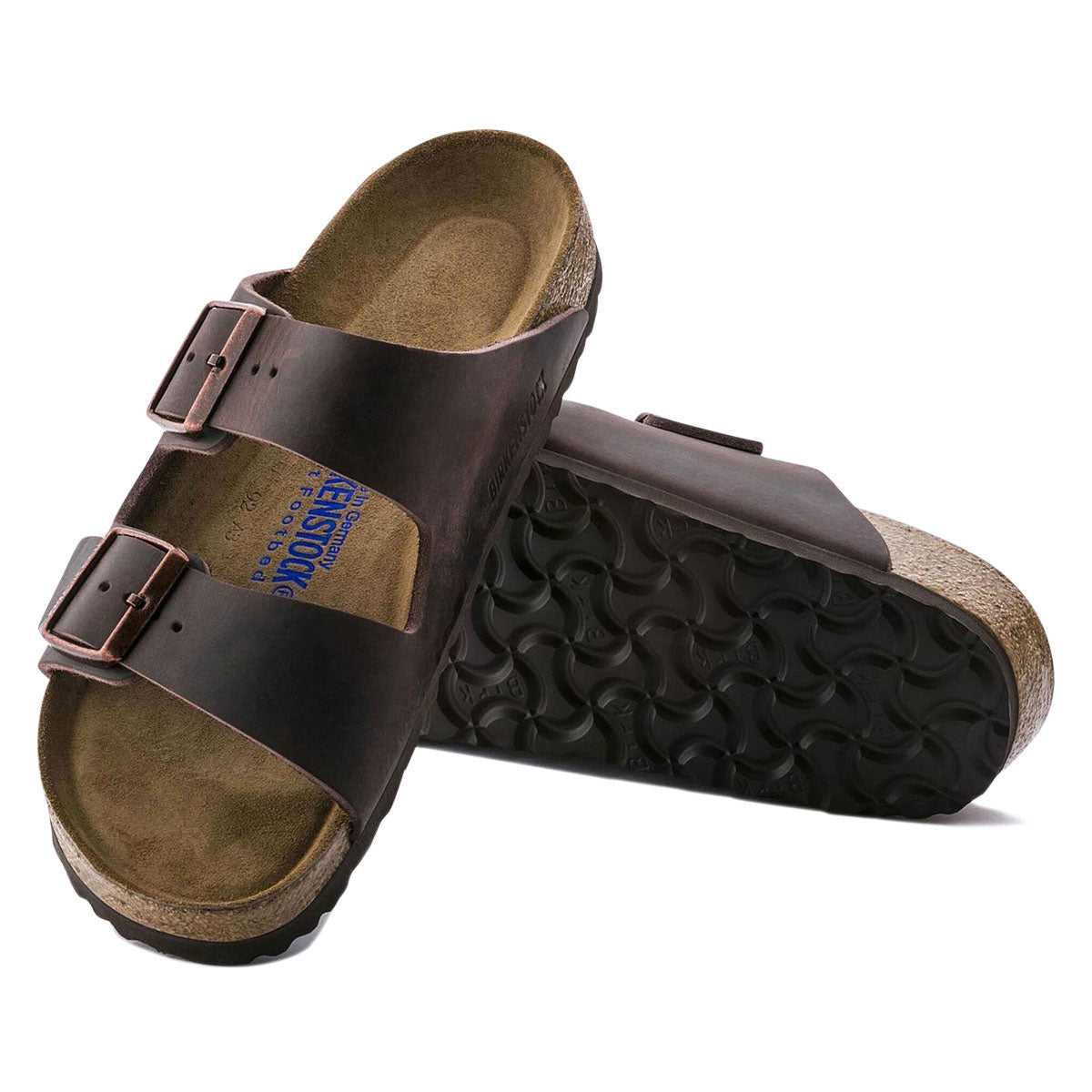 Birkenstock Womens Arizona Soft Footbed Sandals Shoes - Habana Oiled Leather image 4