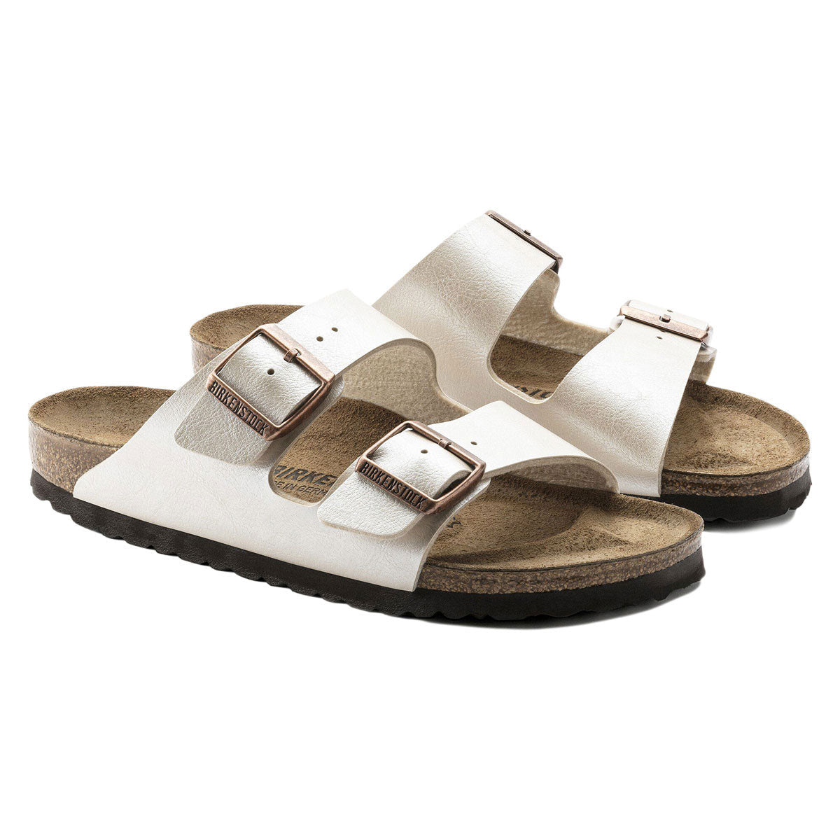 Birkenstock Womens Arizona Graceful Pearl Shoes - White Birko-Flor image 2