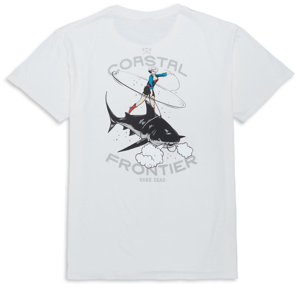 Dark Seas Bull Shark T-Shirt - Antique White image 1