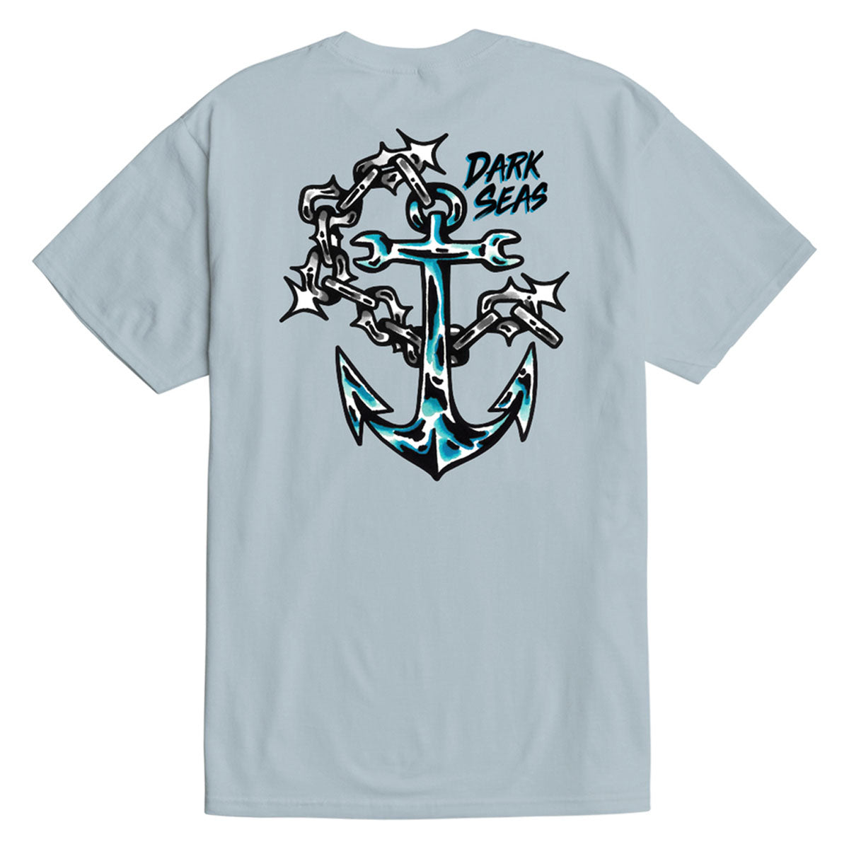 Dark Seas Chrome Chains T-Shirt - Arctic Blue image 1