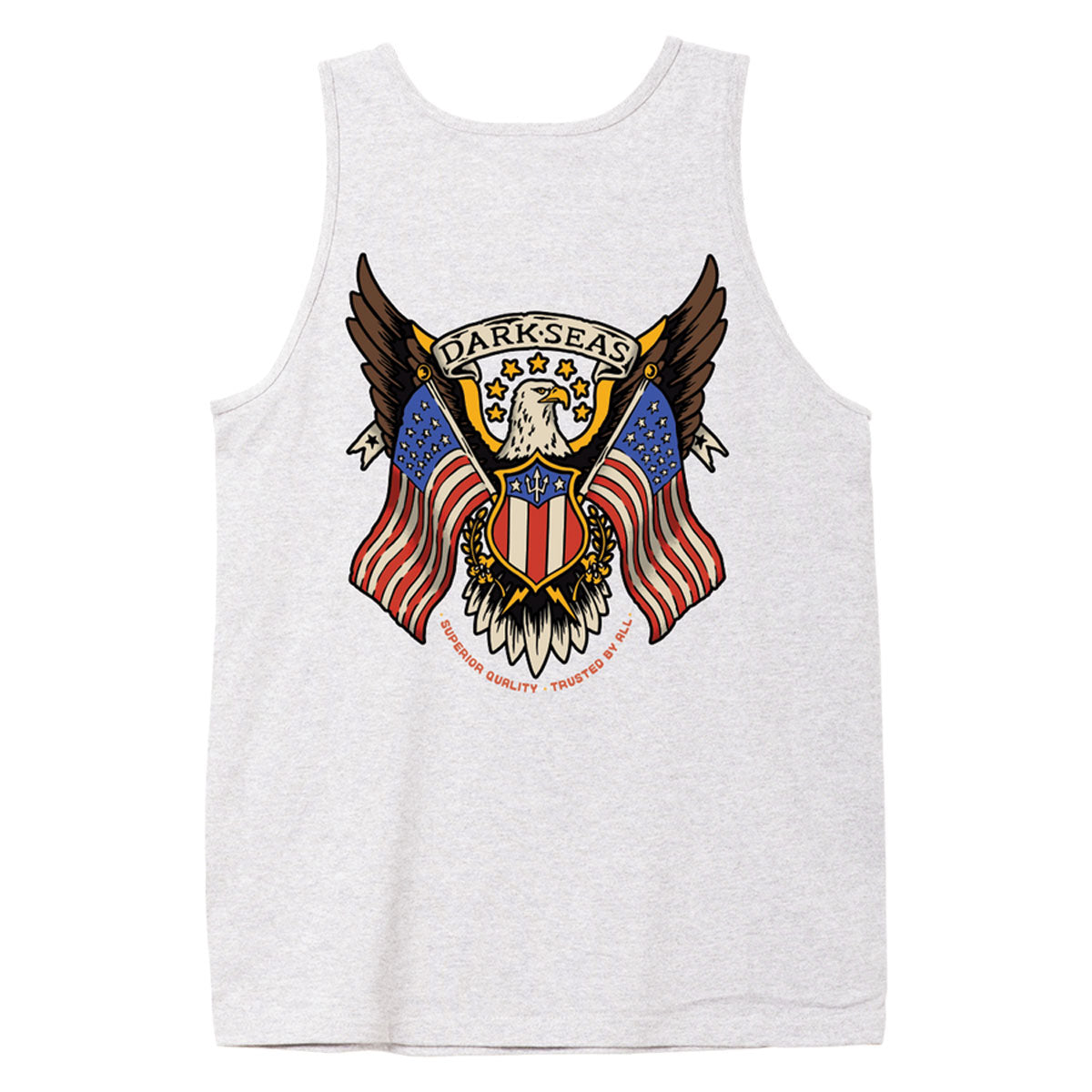 Dark Seas Land Of The Free Stock Tank Top - Heather Grey image 1