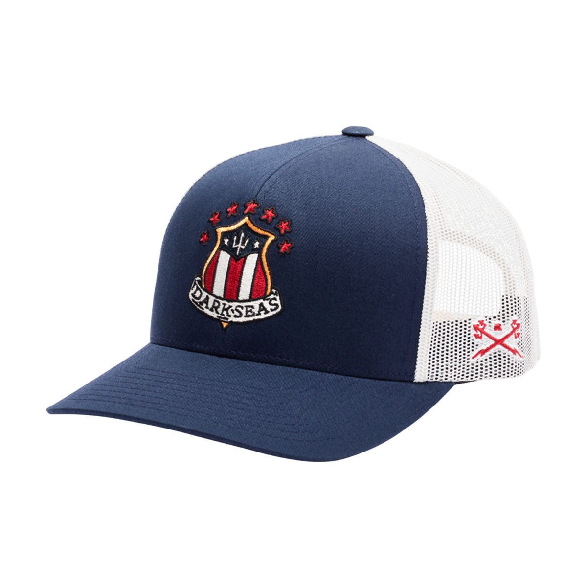 Dark Seas Patriot Trucker Hat - Navy/White image 1