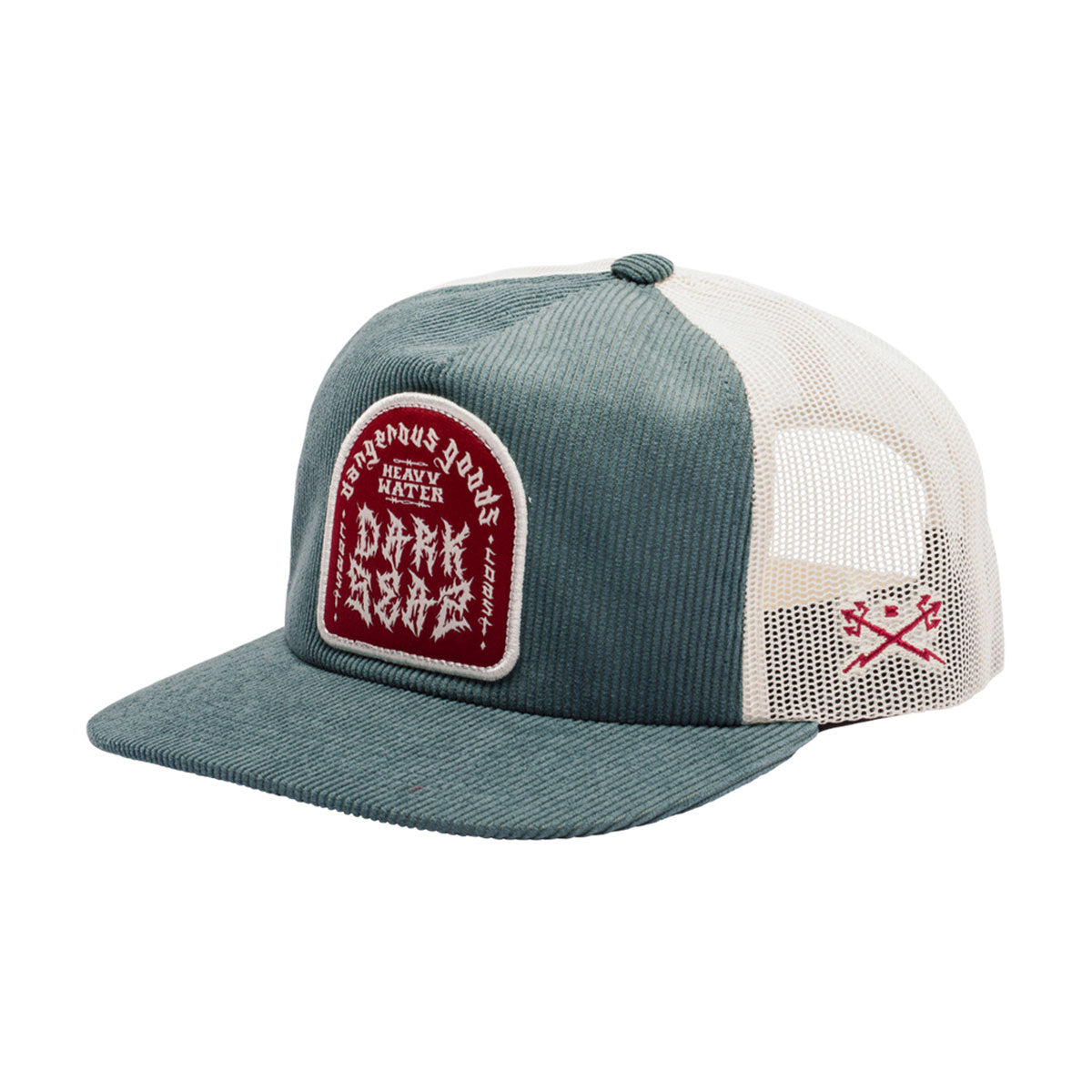 Dark Seas Metal Trucker Hat - Green/White image 1