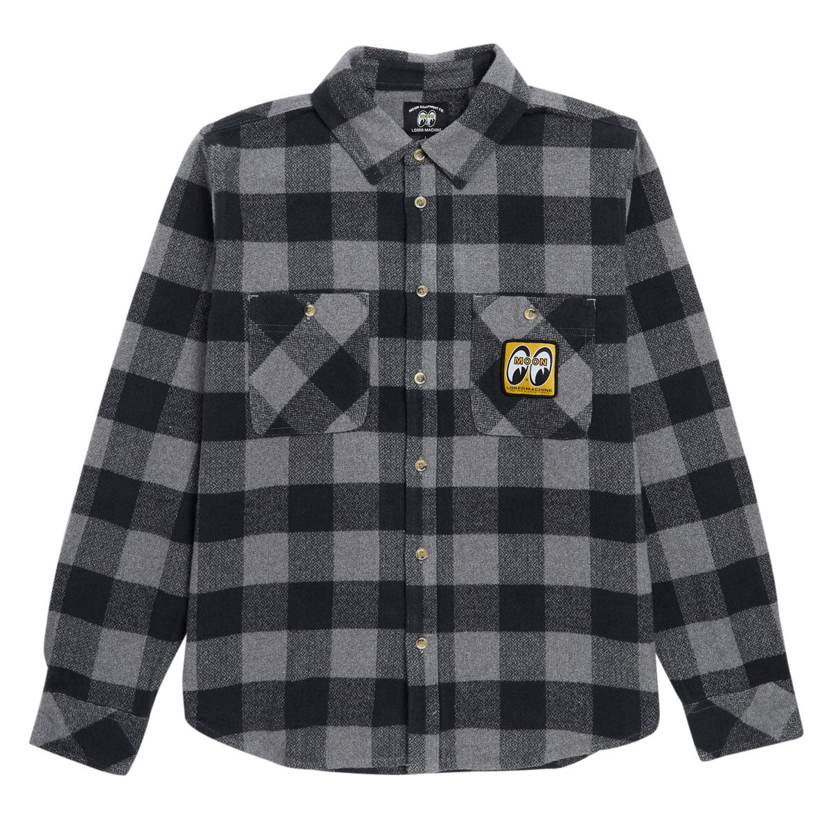 Loser Machine Corona Print Long Sleeve Shirt - Black/Grey image 2