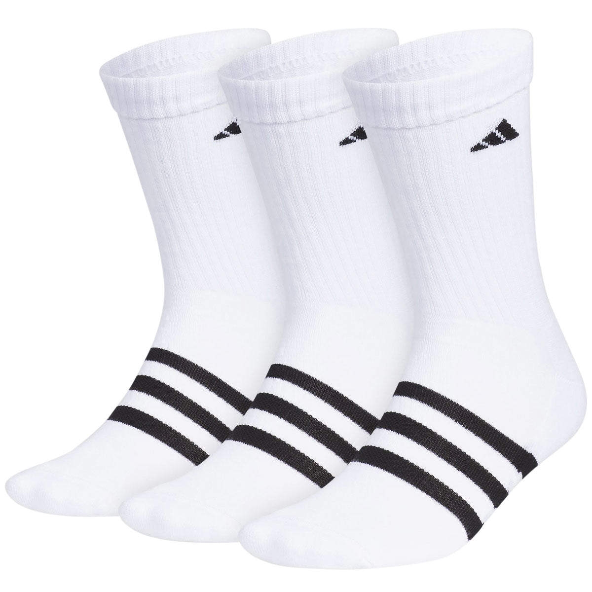 Adidas Adaptive 3 Pack Of Crew Socks - White/Black image 1