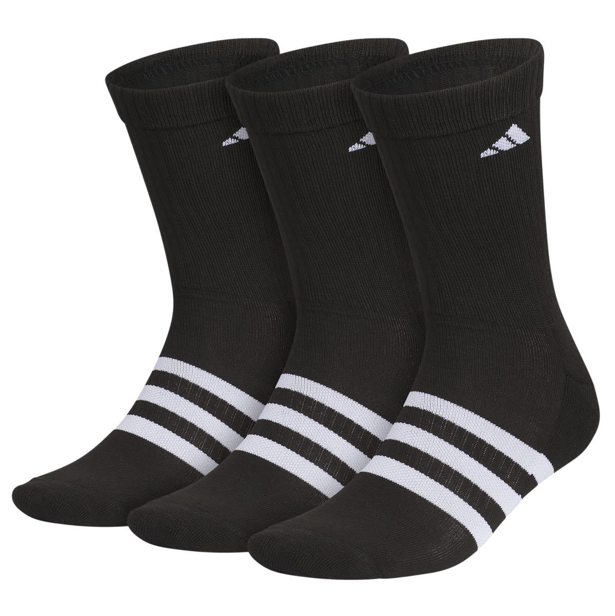 Adidas Adaptive 3 Pack Of Crew Socks - Black/White image 1