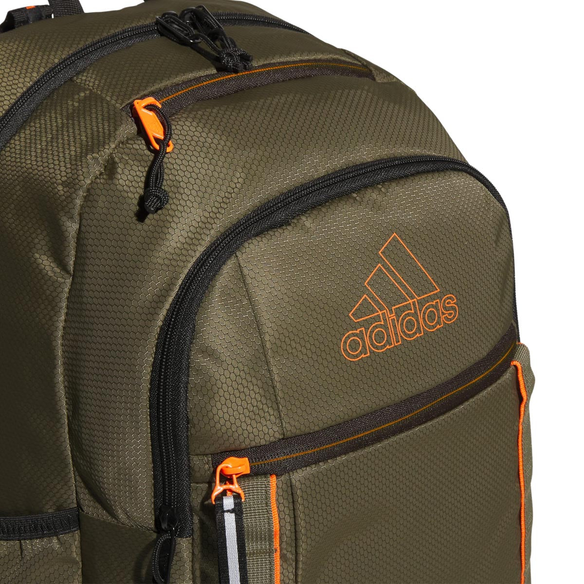 Adidas Excel 7 Backpack - Olive Strata Green/Black/Impact Orange image 4