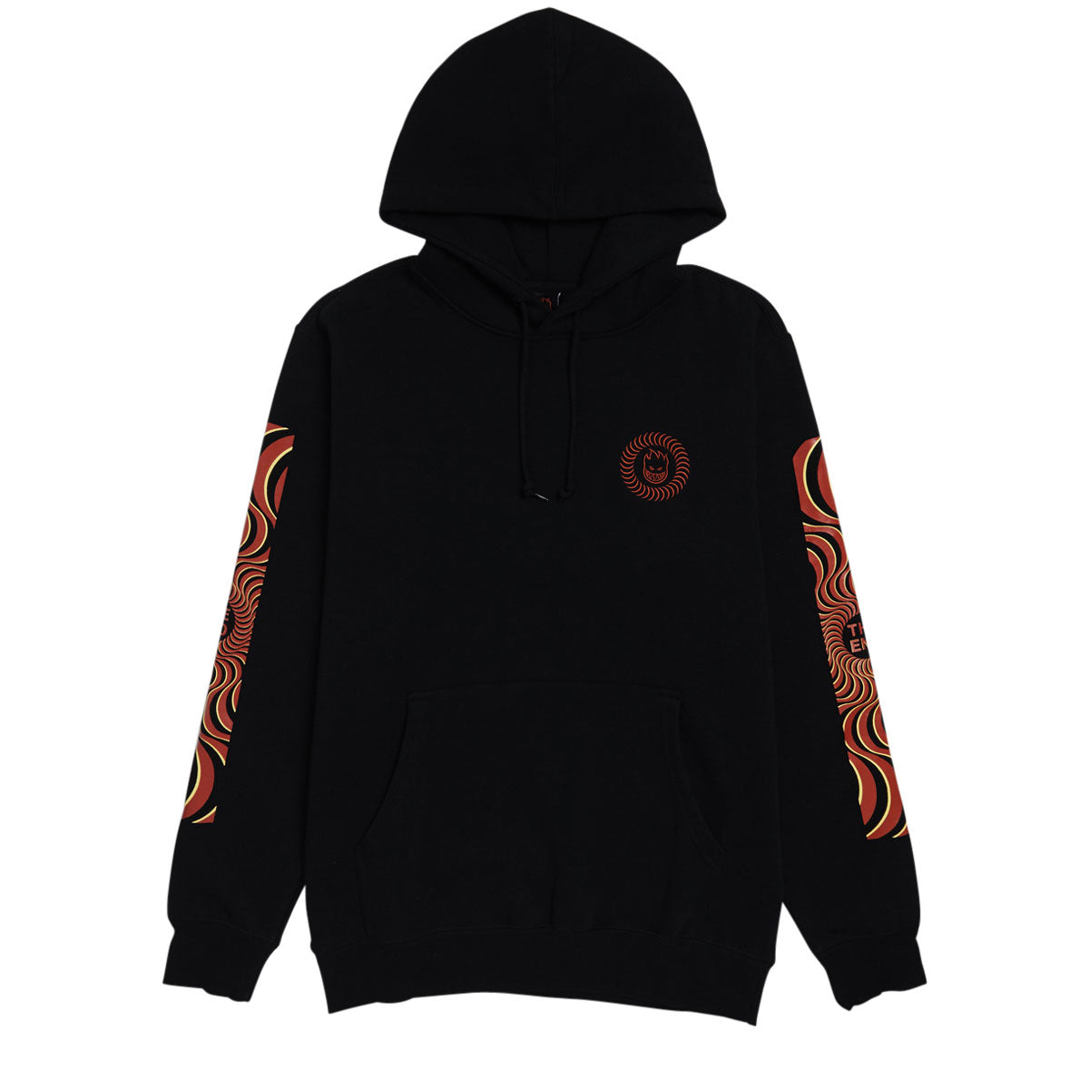 Spitfire Classic Swirl Overlay Sleeve Hoodie - Black/Red/Yellow image 1