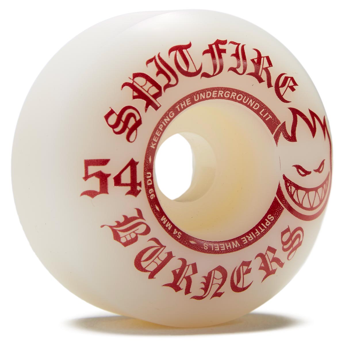 Spitfire 99du Burner Skateboard Wheels - White/Red - 54mm image 1