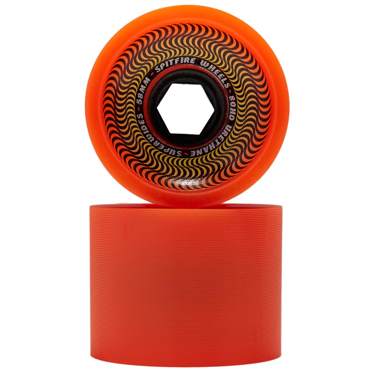 Spitfire 80HD Superwides Skateboard Wheels - Orange - 58mm image 2