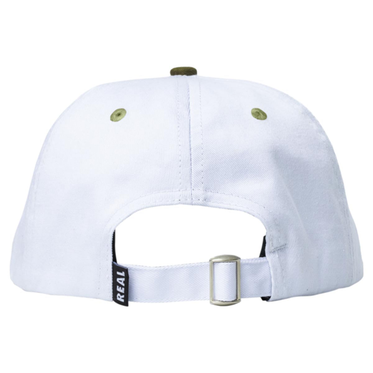 Real Oval Emb Hat - White/Olive/Navy image 2