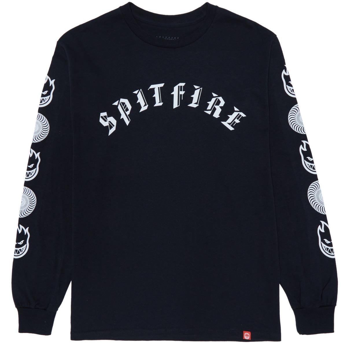 Spitfire Old E Combo Long Sleeve T-Shirt - Black image 1