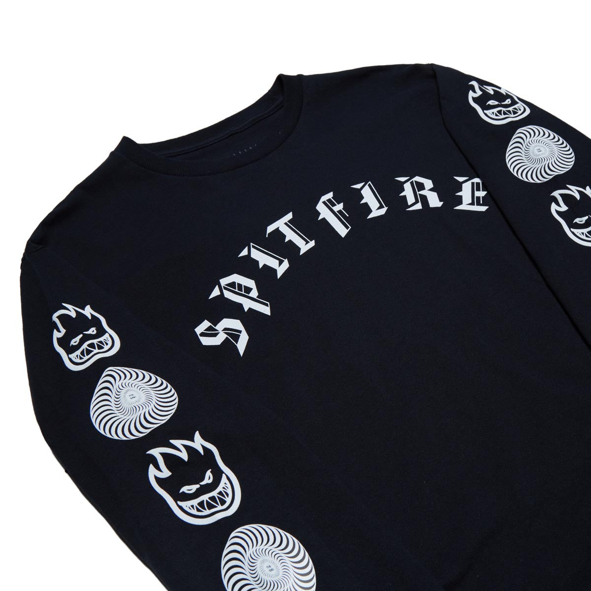 Spitfire Old E Combo Long Sleeve T-Shirt - Black image 2