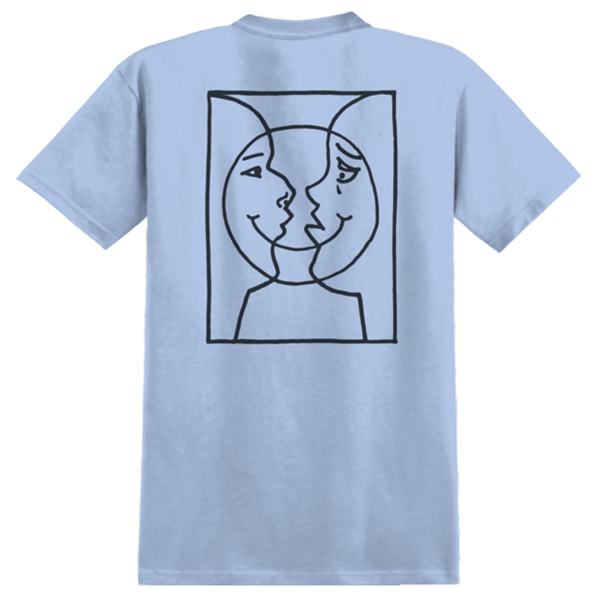 Krooked Moonsmile Raw T-Shirt - Light Blue image 1