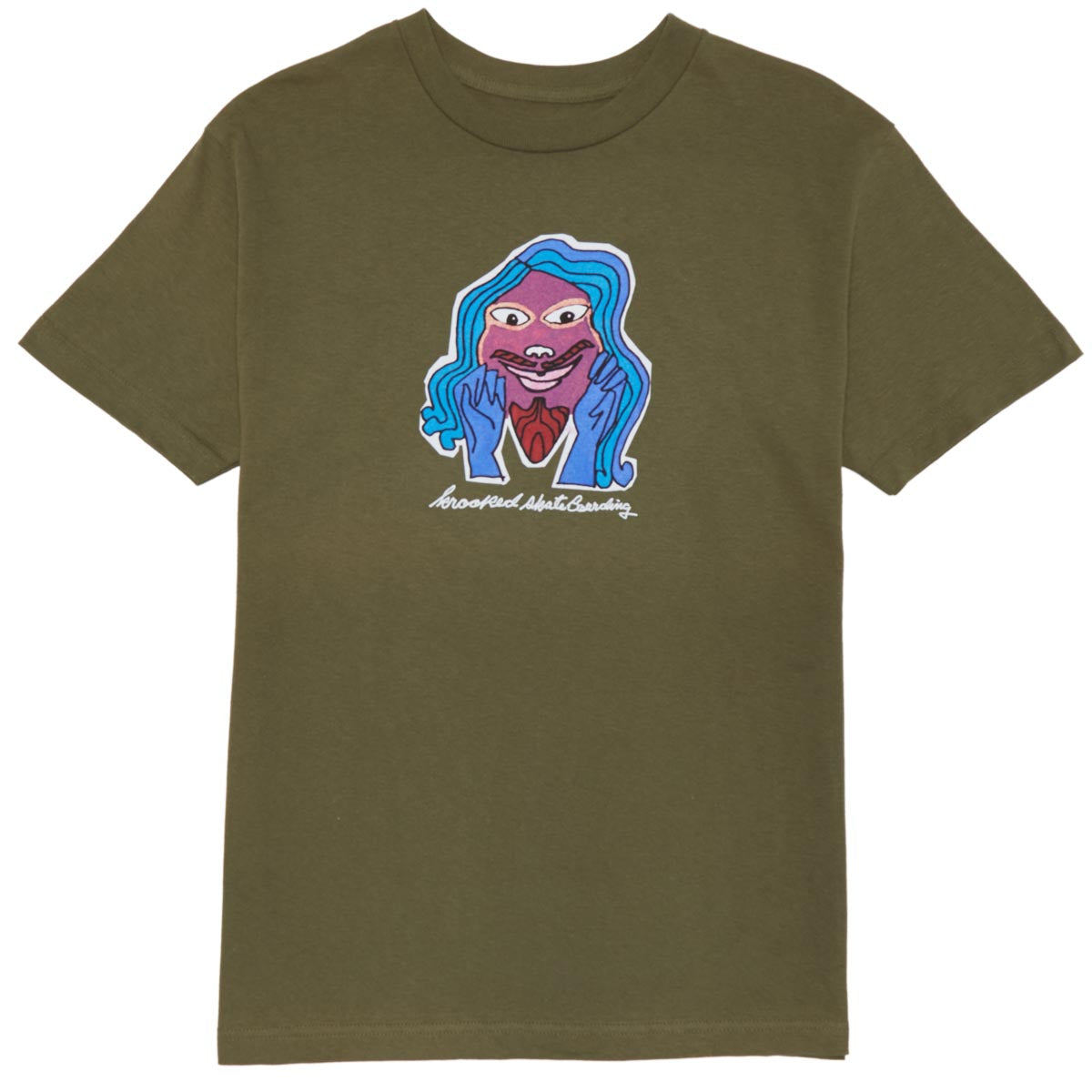 Krooked Gaze T-Shirt - Military Green image 1