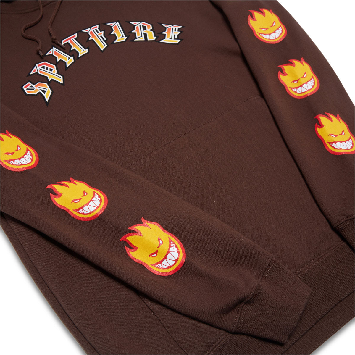 Spitfire Old E Bighead Fill Sleeve Hoodie - Brown/Gold/Red/White/Black image 2