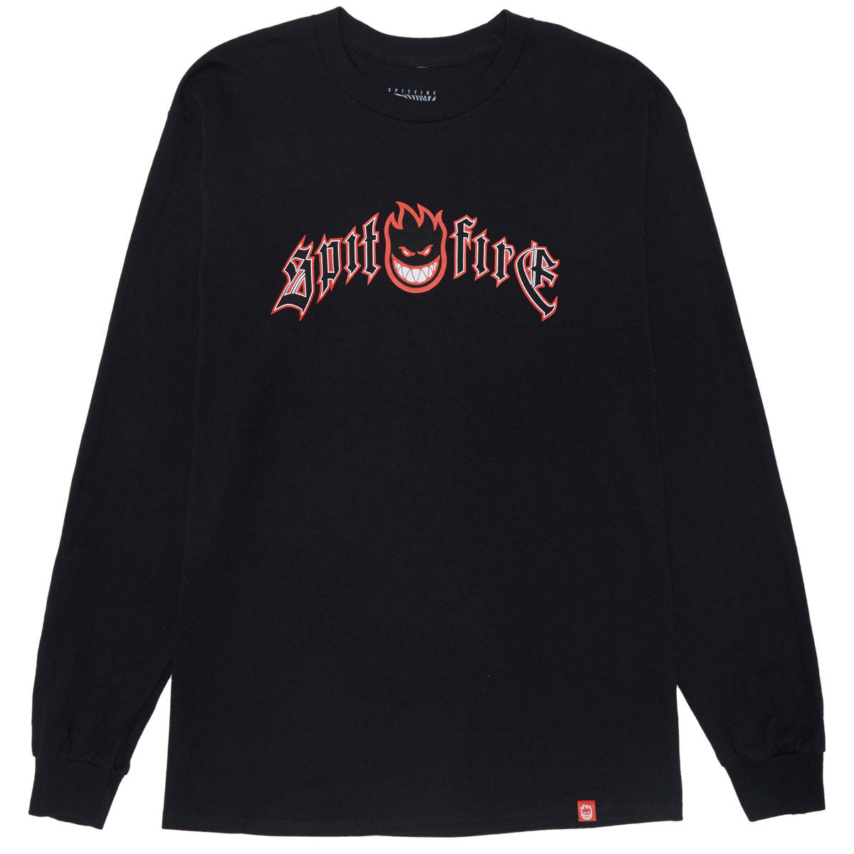 Spitfire Immortal Fire Long Sleeve T-Shirt - Black/Red/Black/White image 1