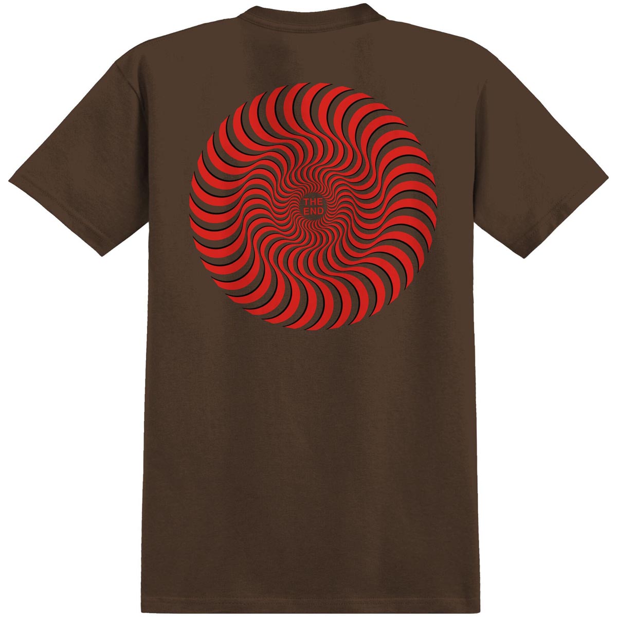 Spitfire Classic Swirl Overlay T-Shirt - Dark Chocolate/Red/Black image 1