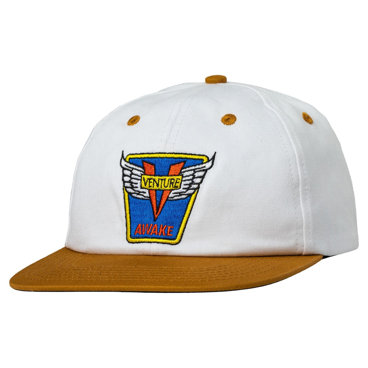 Venture Emblem Hat - White/Dark Khaki image 1