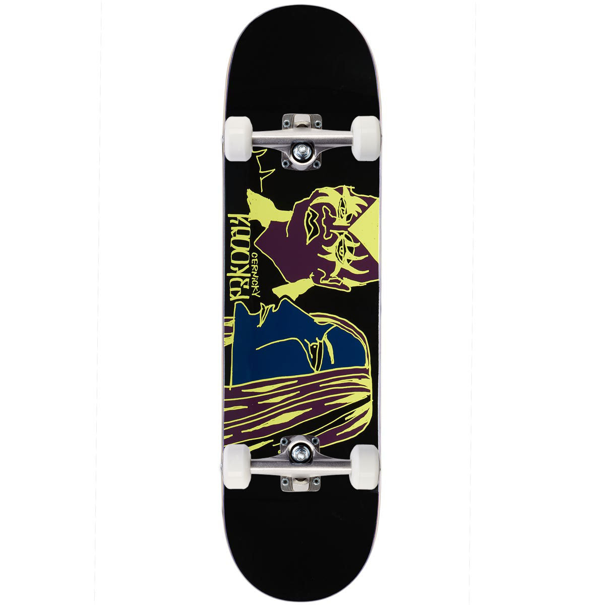 Krooked Cernicky Metal Parking Lot Skateboard Complete - Black - 8.25