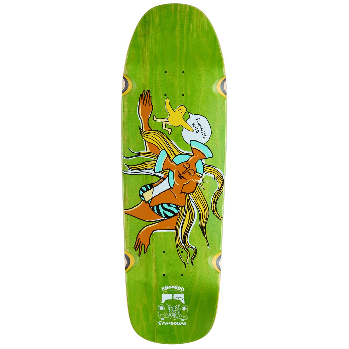 Krooked Sandoval Running Wild Skateboard Deck - 9.81