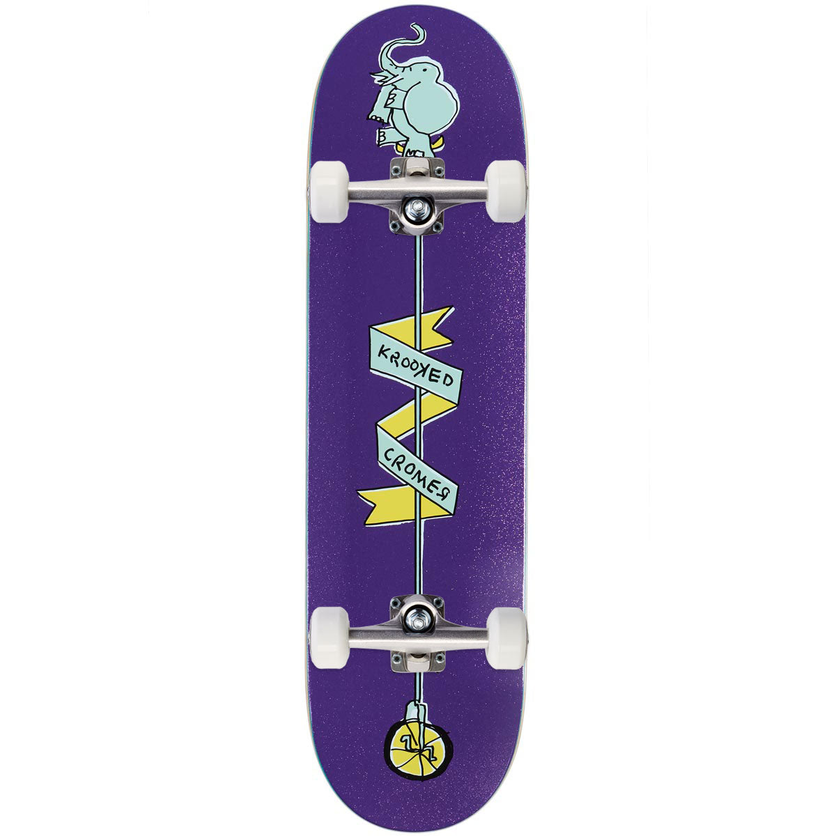 Krooked Cromer Unicycle Skateboard Complete - Purple - 8.38