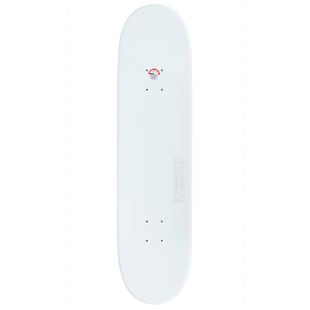 Krooked Eyes Skateboard Deck - White - 8.06