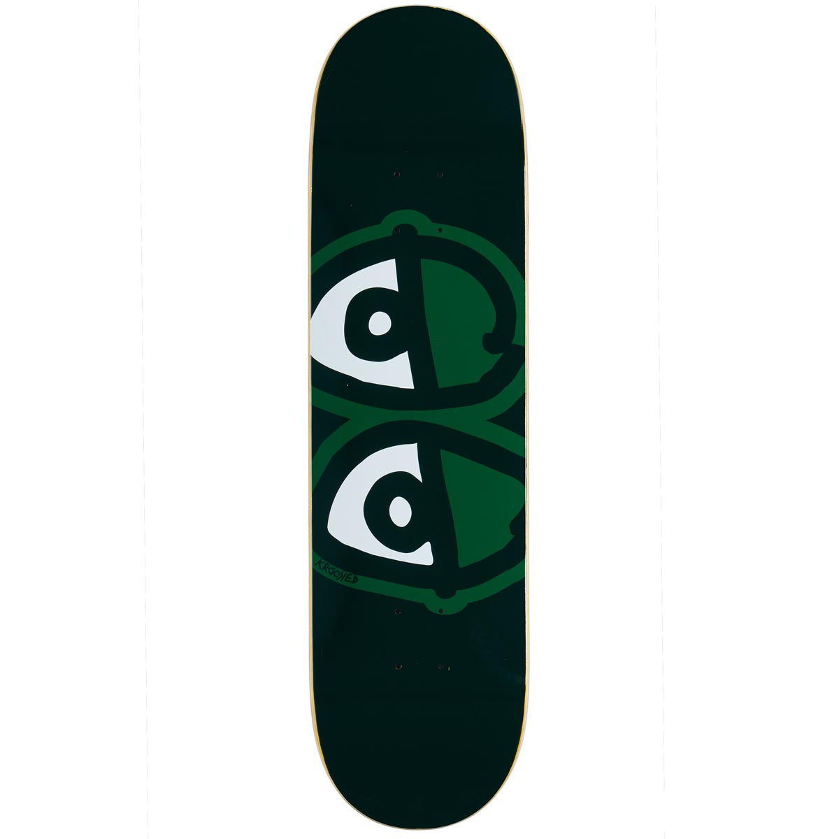 Krooked Eyes Easy Rider Skateboard Deck - Green - 8.25