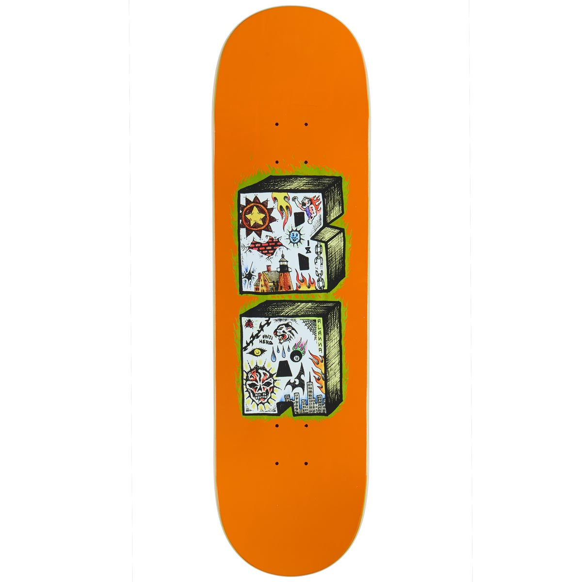 Anti-Hero B.A. Stacked Skateboard Deck - Orange - 8.75