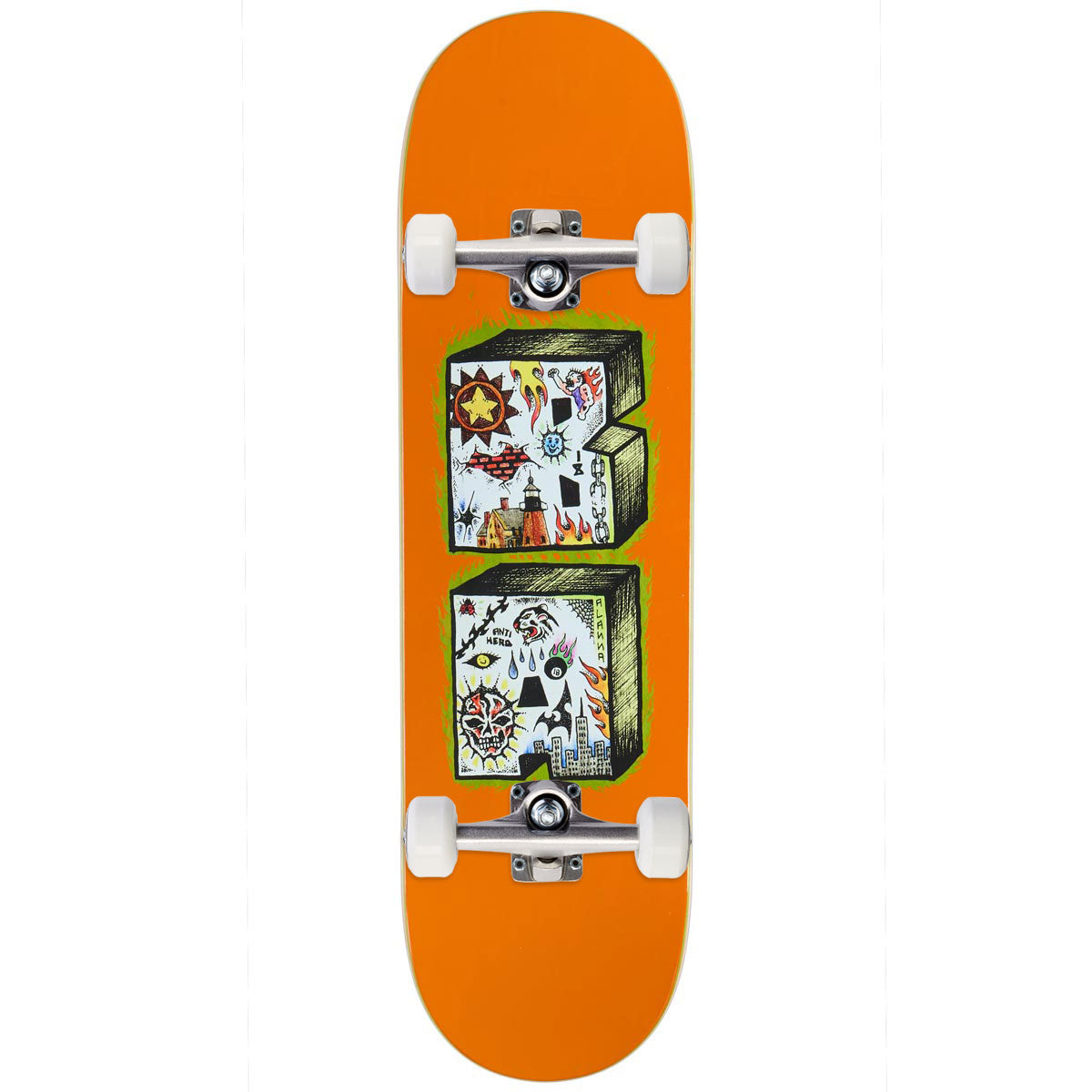 Anti-Hero B.A. Stacked Skateboard Complete - Orange - 8.75