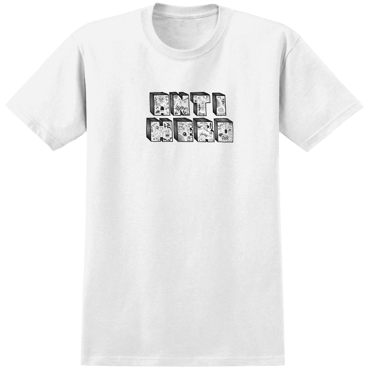 Anti-Hero Stacked T-Shirt - White/Black image 1