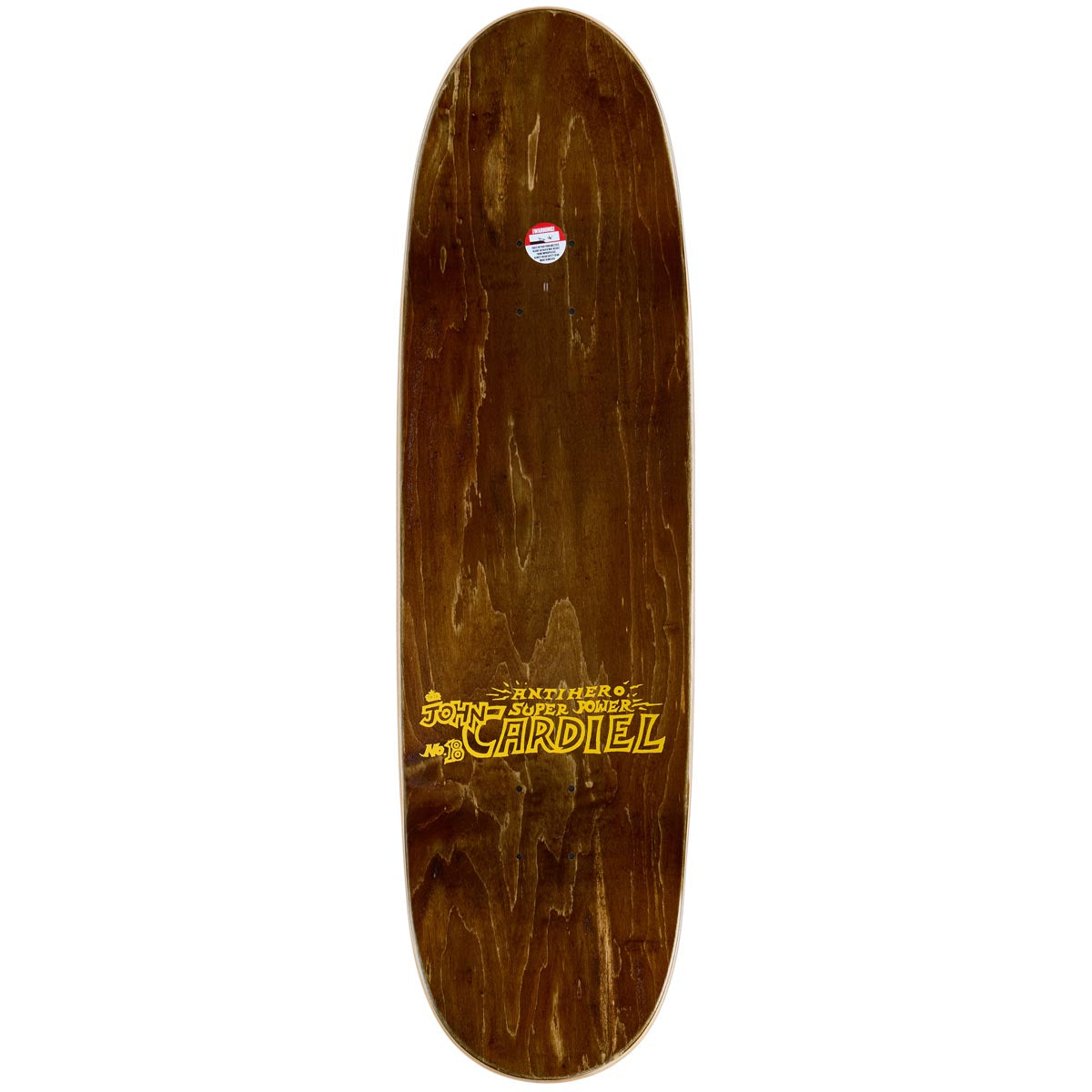 Anti-Hero Cardiel Superpowered Wheel Wells Skateboard Deck - Brown - 9.18