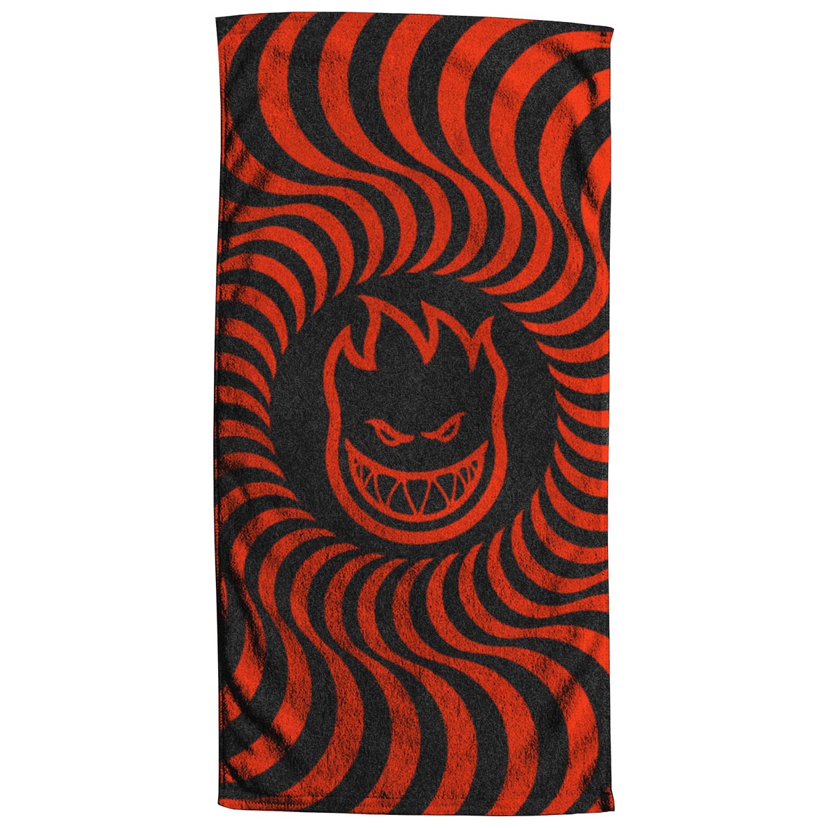 Spitfire Bighead Swirl II Beach Towel - Black/Red image 1