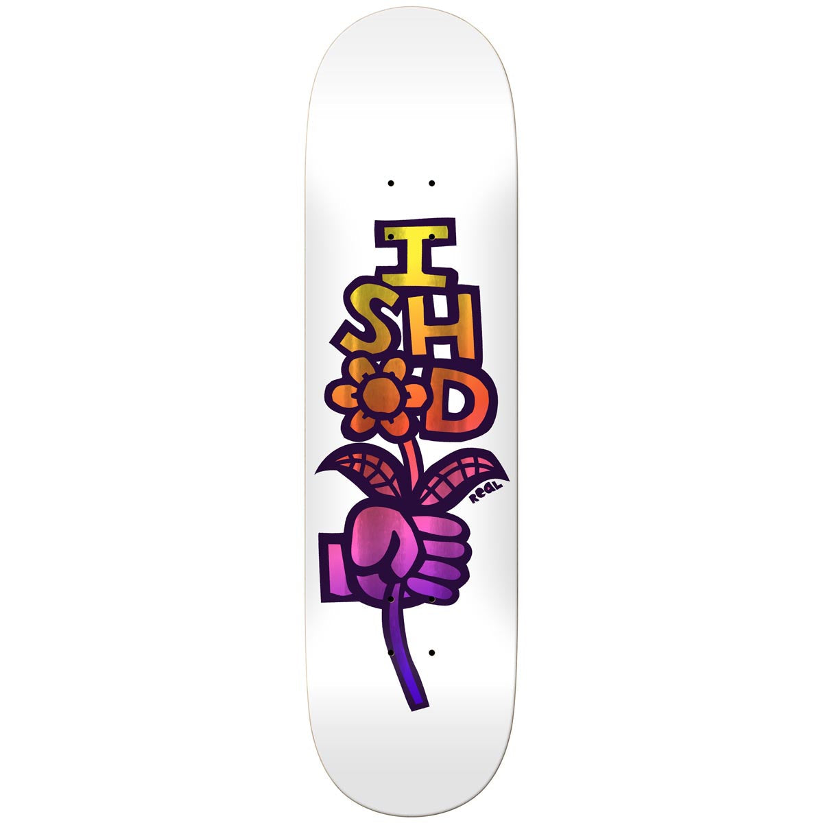 Real Ishod Bouquet Easy Rider Skateboard Deck - White - 8.38