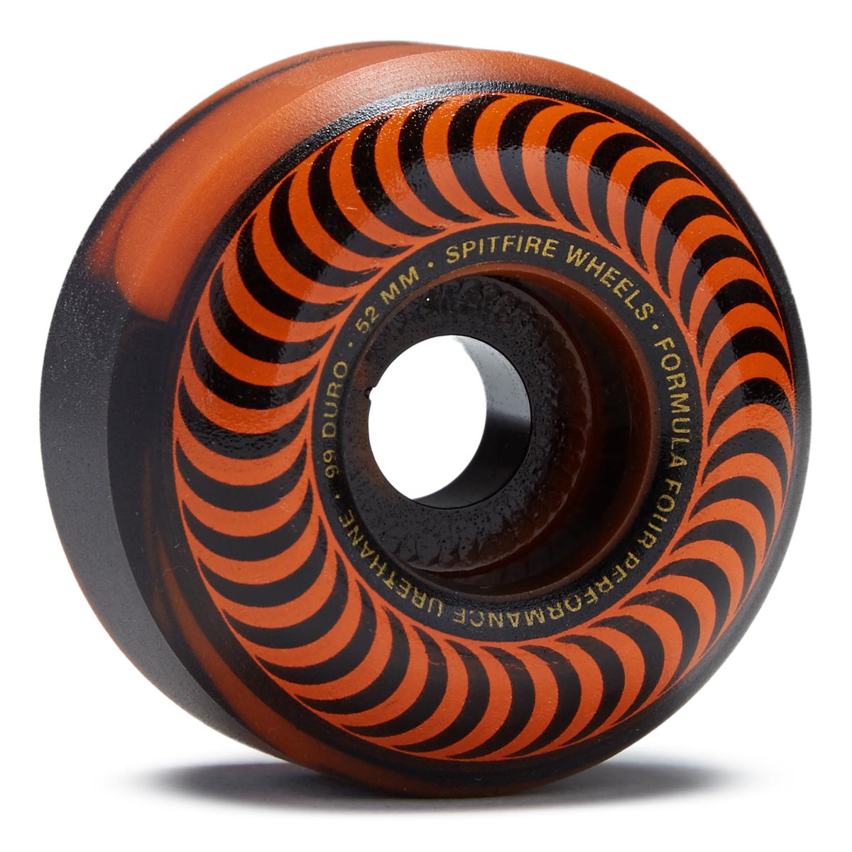 Spifire F4 Swirl Classic Skateboard Wheels - Black/Orange - 52mm image 1