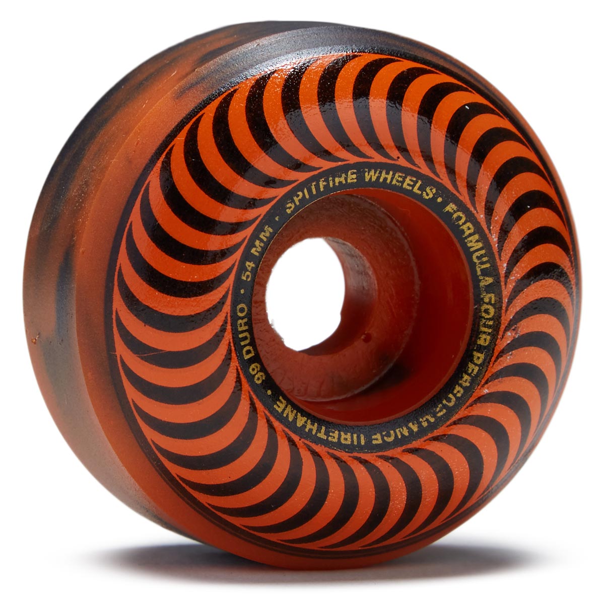 Spifire F4 Swirl Classic Skateboard Wheels - Black/Orange - 54mm image 1