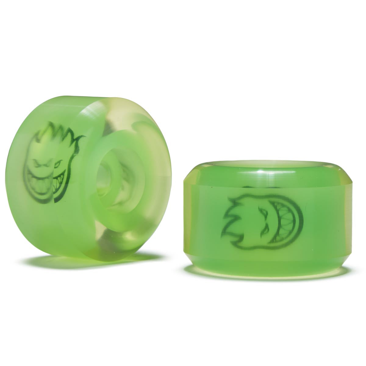 Spitfire 90d Sapphires Skateboard Wheels - Clear/Neon Green - 54mm image 3