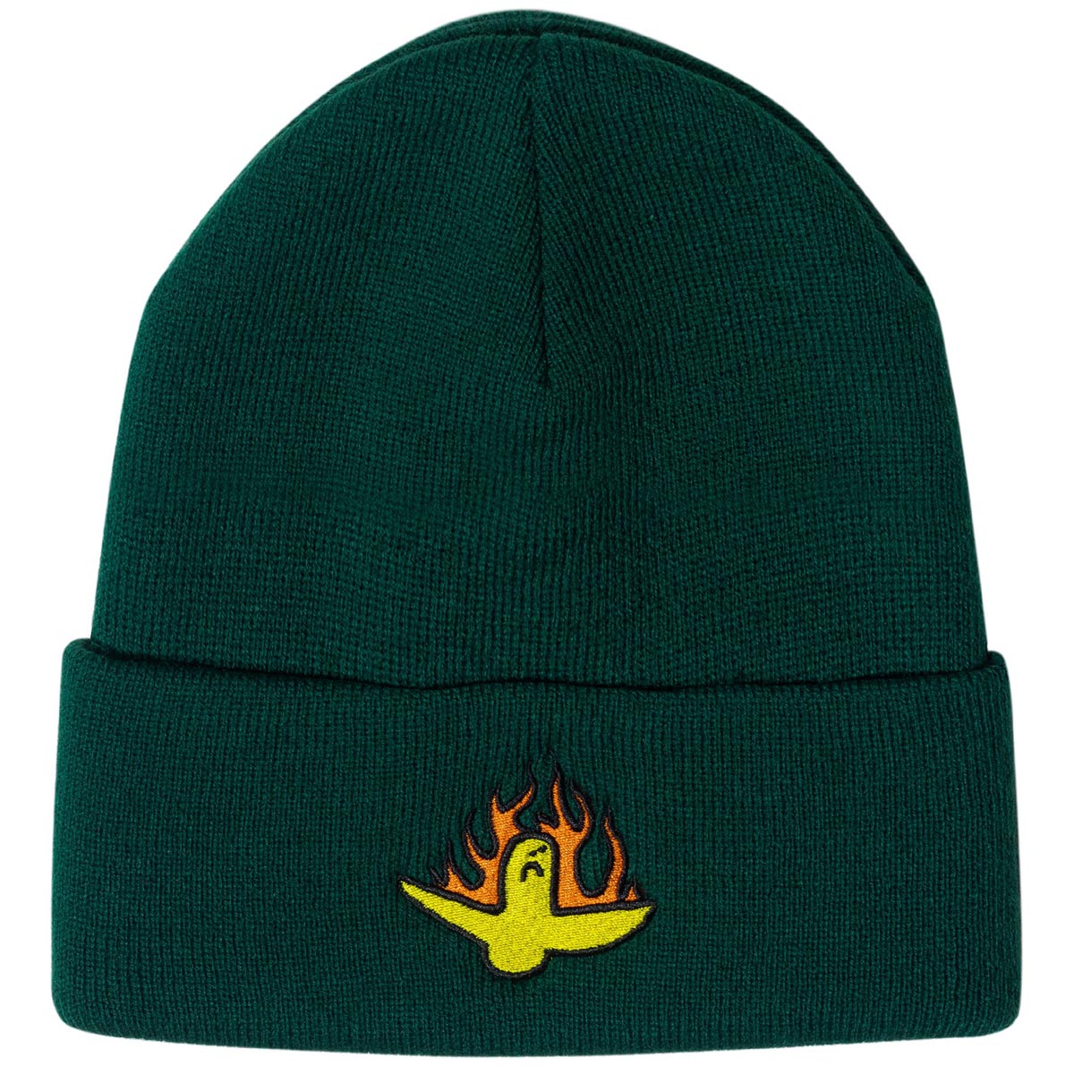 Krooked Fire Bird Beanie - Dark Green image 1