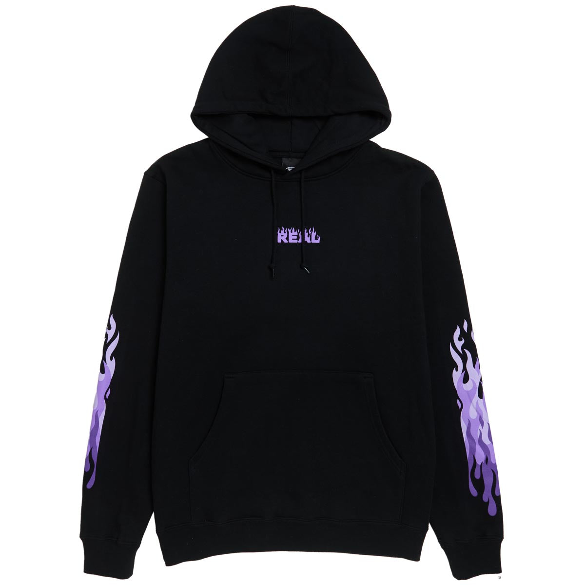 Real Flames Sleeve Hoodie - Black image 1