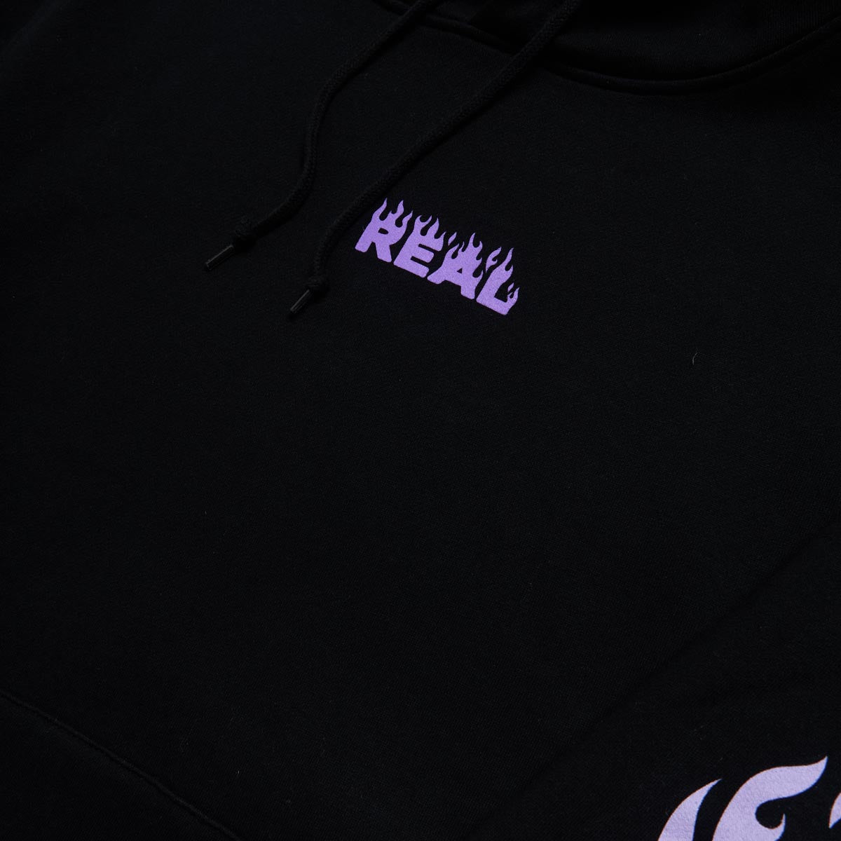 Real Flames Sleeve Hoodie - Black image 3