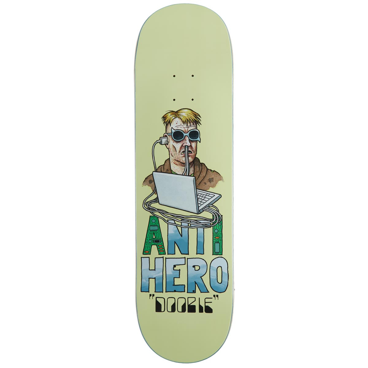 Anti-Hero Doobie Anti Intelligence Skateboard Deck - Cream - 8.75